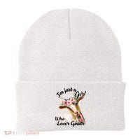 I'm Just A Girl Who Loves Goats Gift Goat Lover Beanie thumb 0