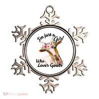 I'm Just A Girl Who Loves Goats Gift Goat Lover Ornament thumb 0