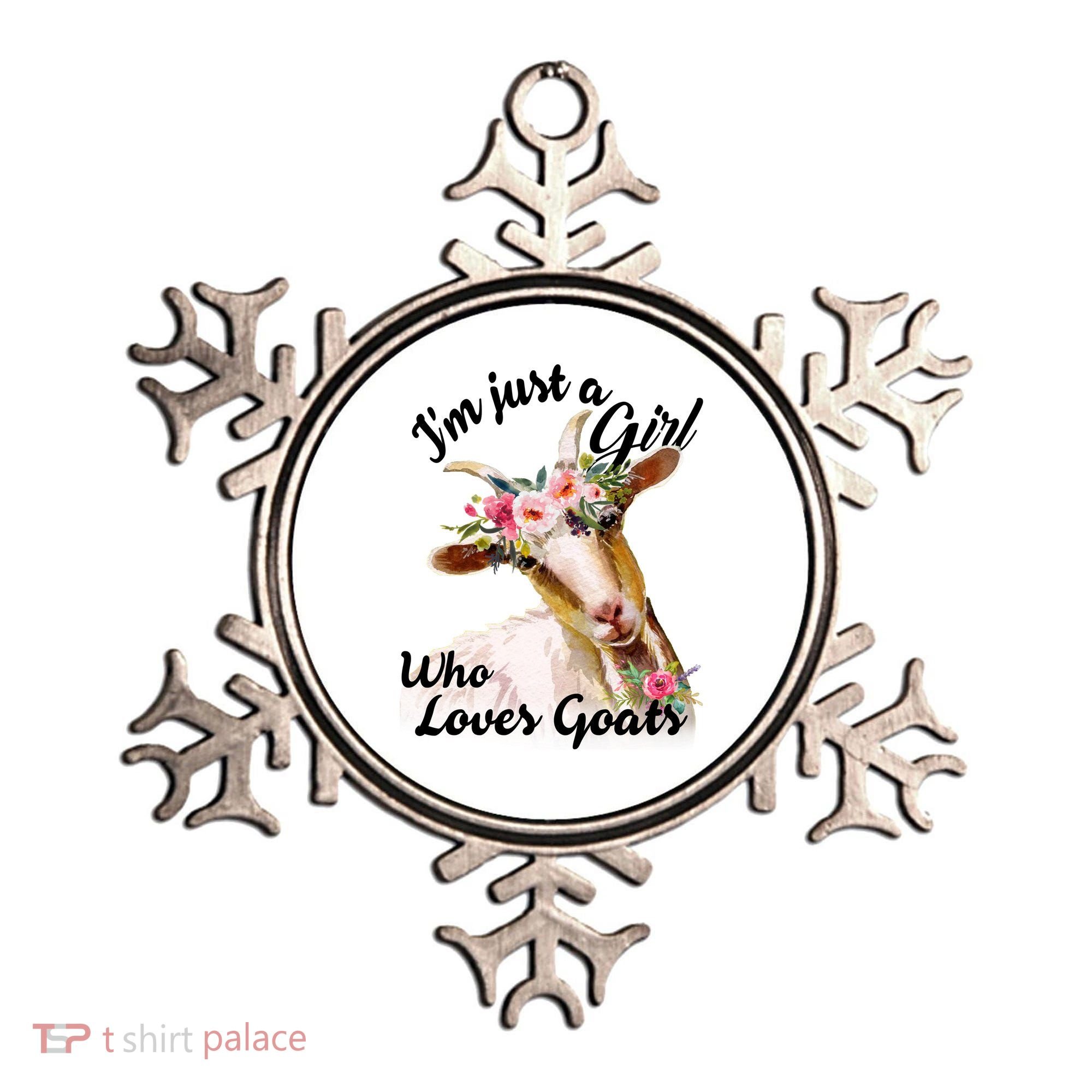 I'm Just A Girl Who Loves Goats Gift Goat Lover Ornament