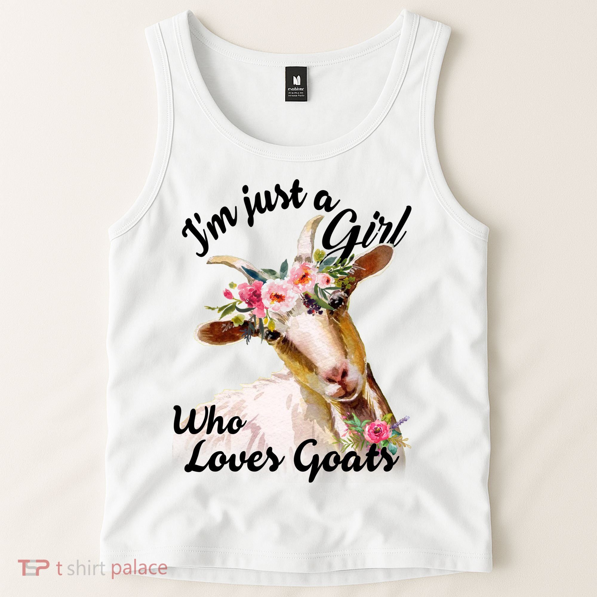 I'm Just A Girl Who Loves Goats Gift Goat Lover Tank Top