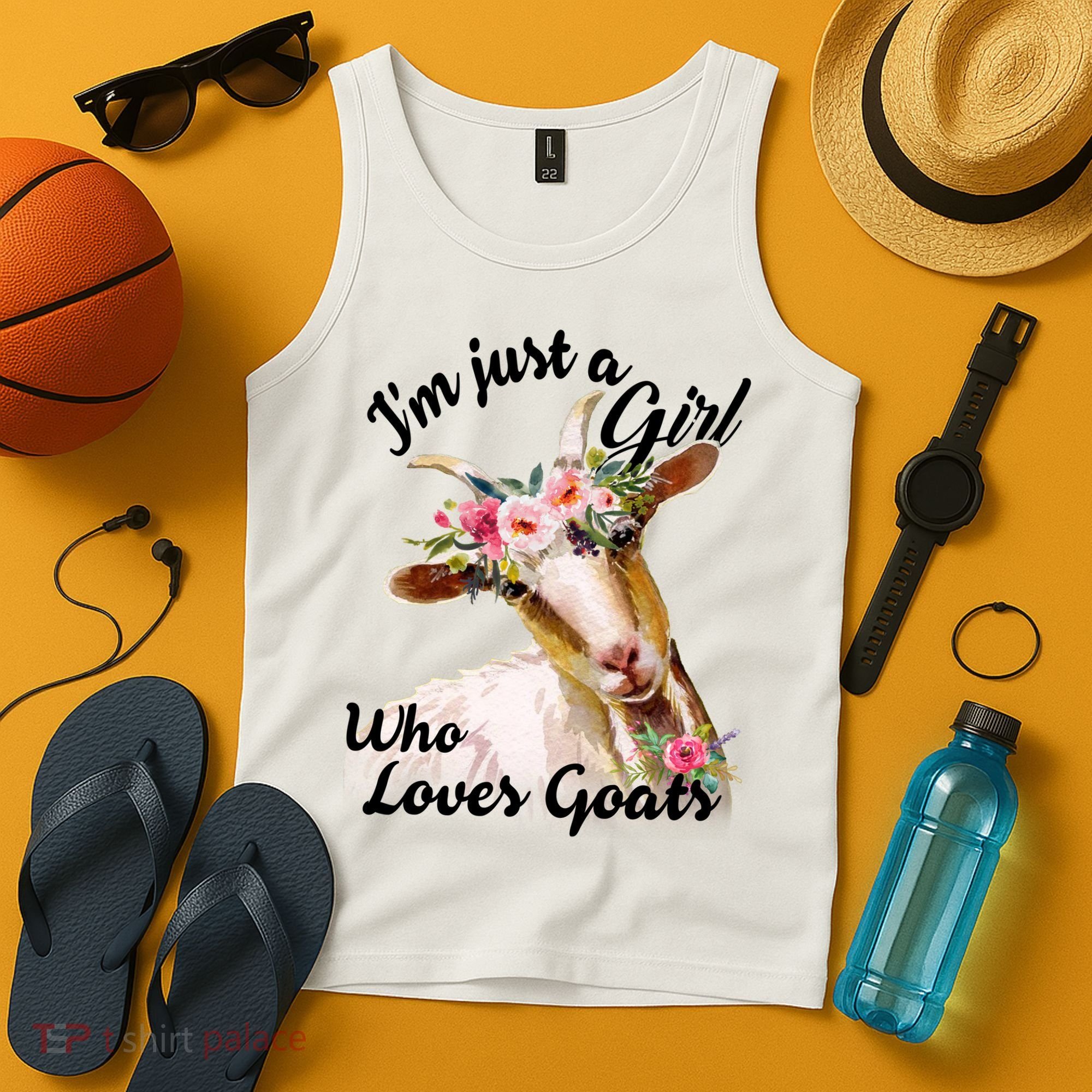 I'm Just A Girl Who Loves Goats Gift Goat Lover Tank Top