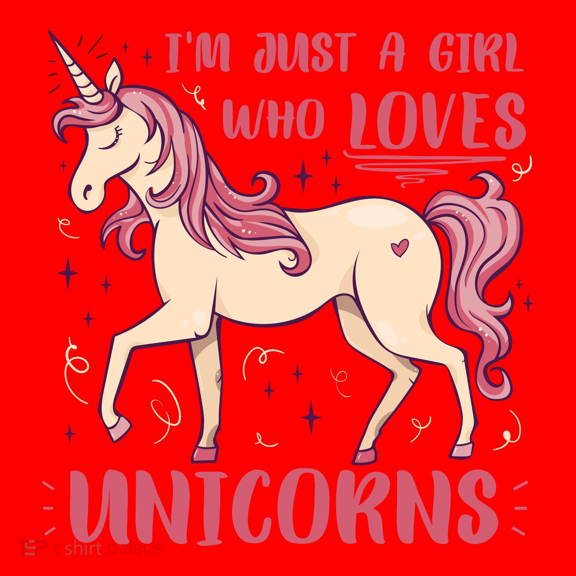 I'm Just A Girl Who Loves Unicorns Santa Hat