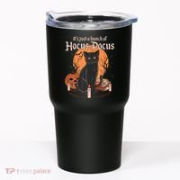 It's Just A Bunch Of Hocus Pocus Black Cat Halloween Tumbler thumb 0
