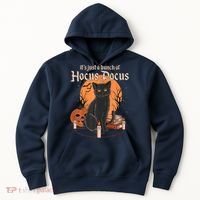 It's Just A Bunch Of Hocus Pocus Black Cat Halloween Hoodie thumb 0