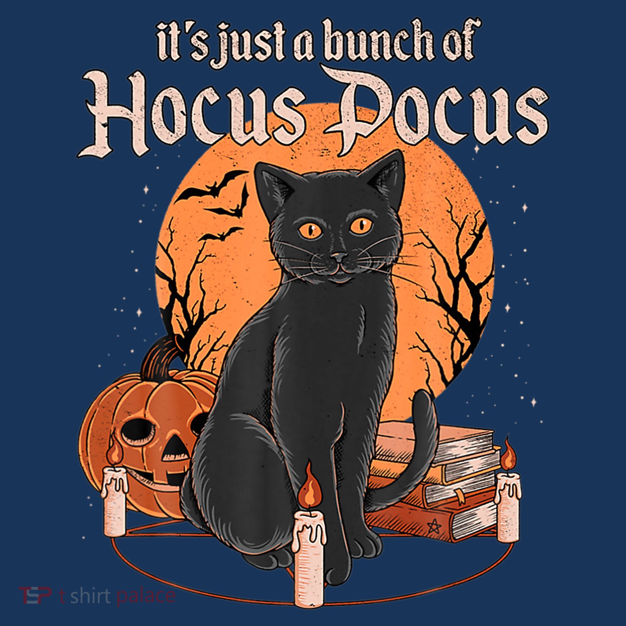 It's Just A Bunch Of Hocus Pocus Black Cat Halloween Long Sleeve Shirt