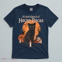 It's Just A Bunch Of Hocus Pocus Black Cat Halloween T-Shirt thumb 5