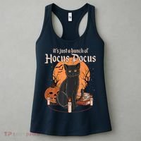 It's Just A Bunch Of Hocus Pocus Black Cat Halloween Women's Tank Top thumb 3