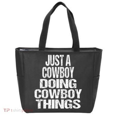 IM Just A Cowboy Doing Cowboy Things Gift Rodeo Tote Bag