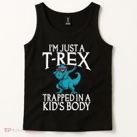 Im Just A T Rex Trapped In A Body Dinosaur Tank Top thumb 2