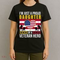 I'm Just A Proud Daughter Of A Veteran Hero T-Shirt thumb 4