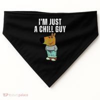 IM Just A Chill Guy Funny Meme USA-Made Doggie Bandana thumb 0