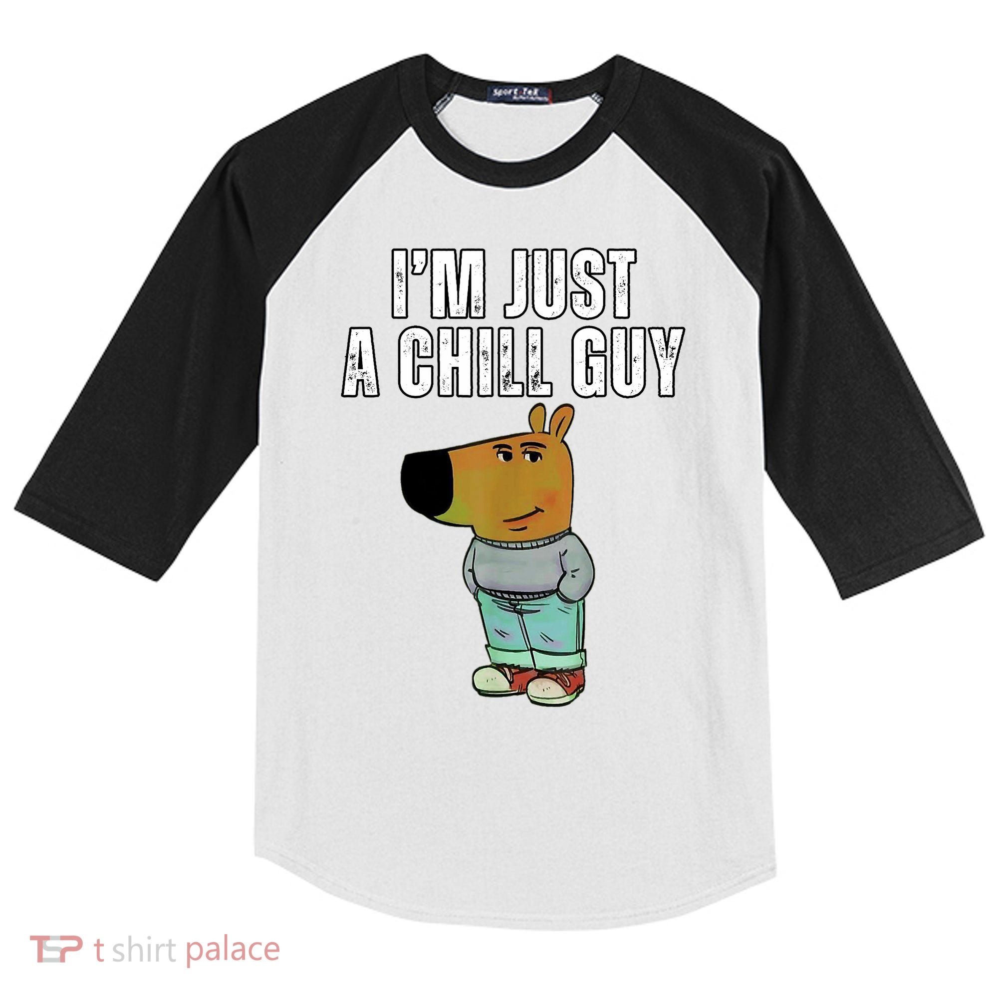 IM Just A Chill Guy Funny Meme Kids Colorblock Raglan Jersey