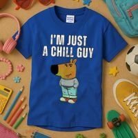 IM Just A Chill Guy Funny Meme Kids T-Shirt thumb 3