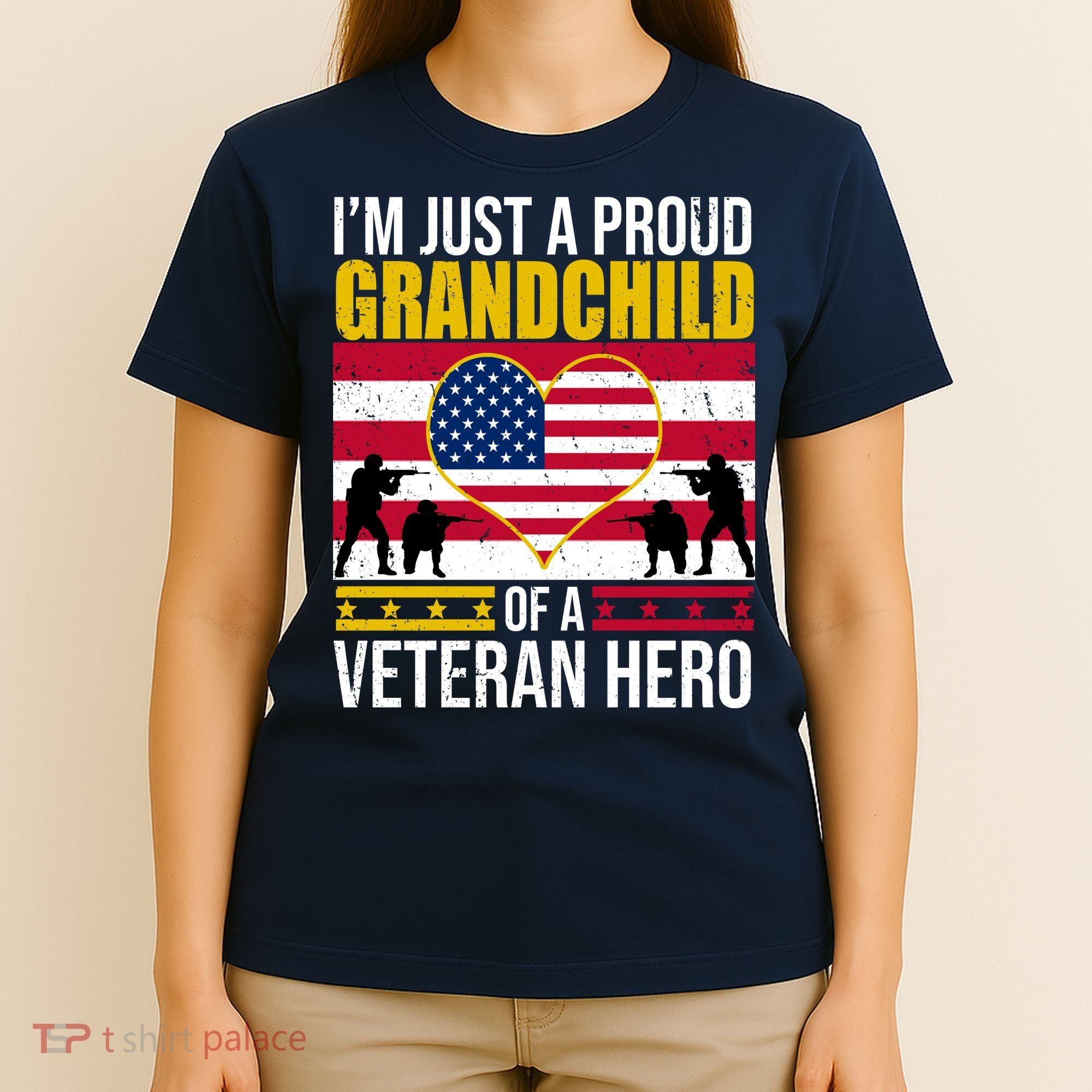 I'm Just A Proud Grandchild Of A Veteran Hero T-Shirt