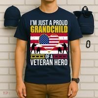 I'm Just A Proud Grandchild Of A Veteran Hero T-Shirt thumb 6