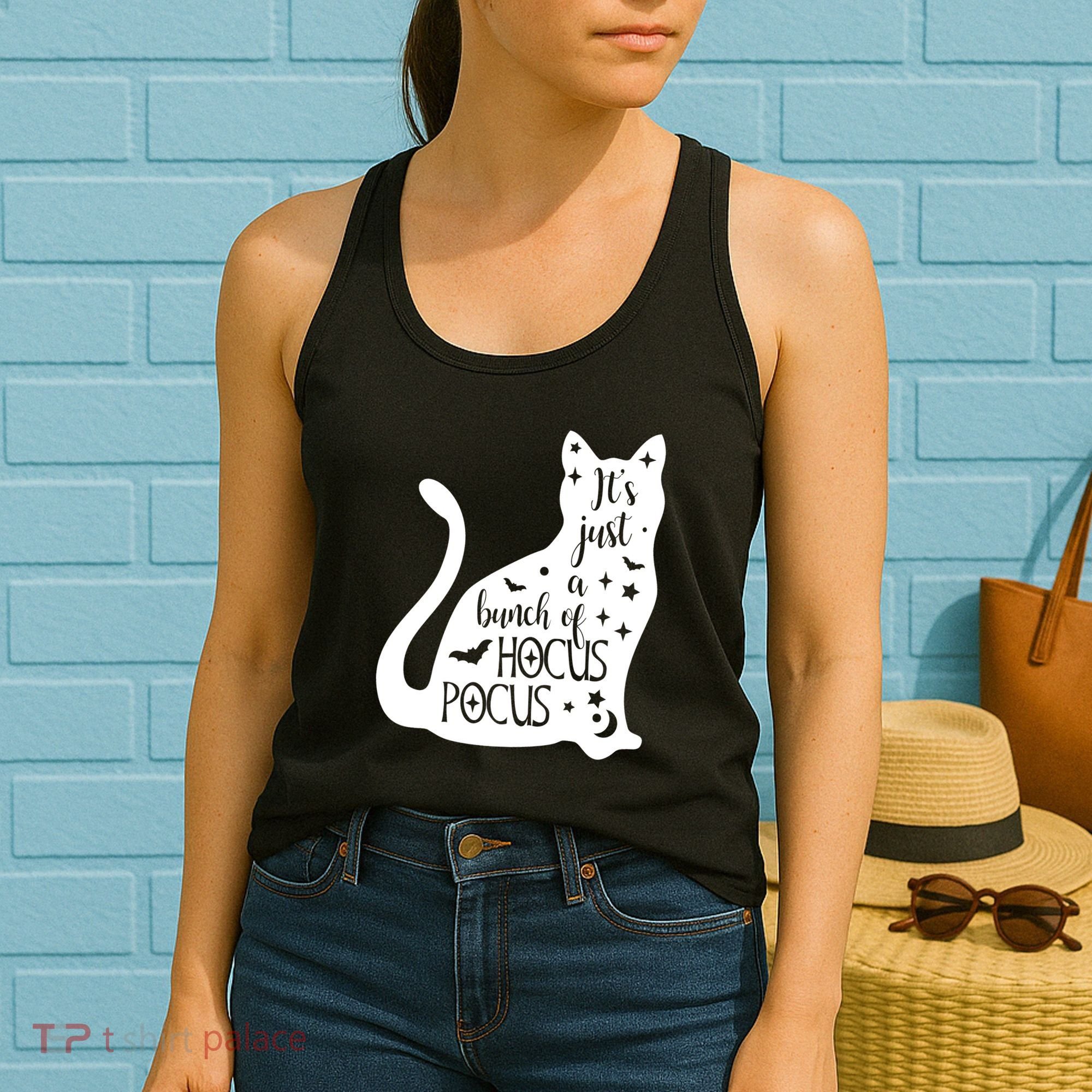 It's Just A Bunch Of Hocus Pocus Cat Women's Tank Top