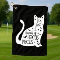 It's Just A Bunch Of Hocus Pocus Cat Golf Towel thumb 1