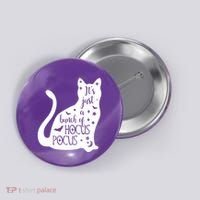 It's Just A Bunch Of Hocus Pocus Cat Button thumb 0