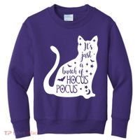 It's Just A Bunch Of Hocus Pocus Cat Kids Sweatshirt thumb 0