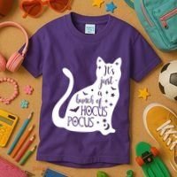 It's Just A Bunch Of Hocus Pocus Cat Kids T-Shirt thumb 3