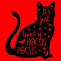 It's Just A Bunch Of Hocus Pocus Cat Santa Hat thumb 1