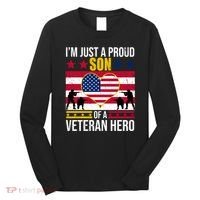 I'm Just A Proud Son Of A Veteran Hero Long Sleeve Shirt thumb 0