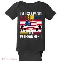 I'm Just A Proud Son Of A Veteran Hero Baby Bodysuit thumb 0