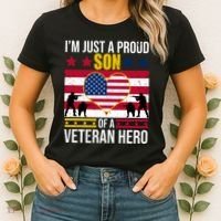 I'm Just A Proud Son Of A Veteran Hero Women's T-Shirt thumb 2