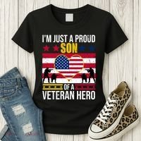 I'm Just A Proud Son Of A Veteran Hero Women's T-Shirt thumb 3