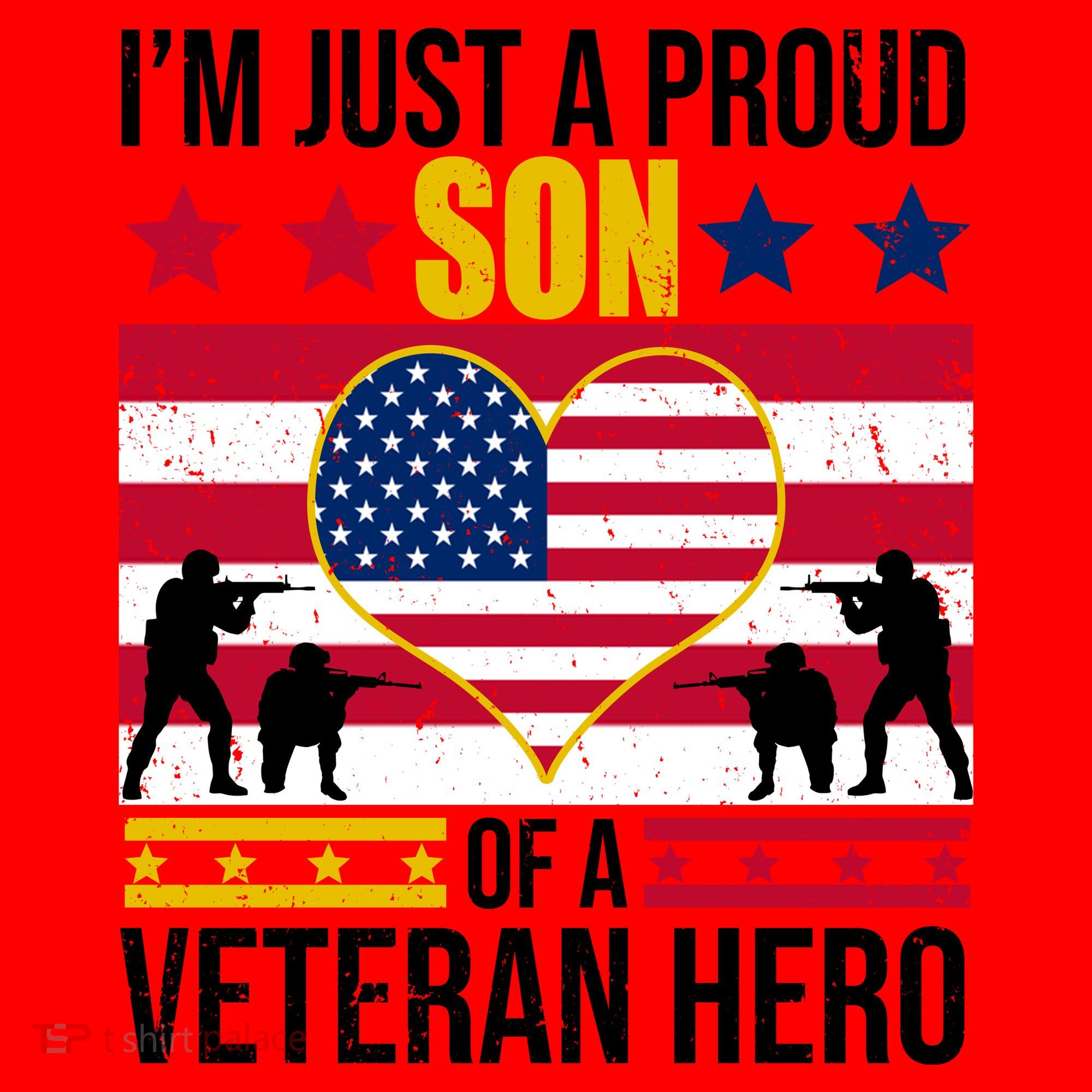 I'm Just A Proud Son Of A Veteran Hero Santa Hat