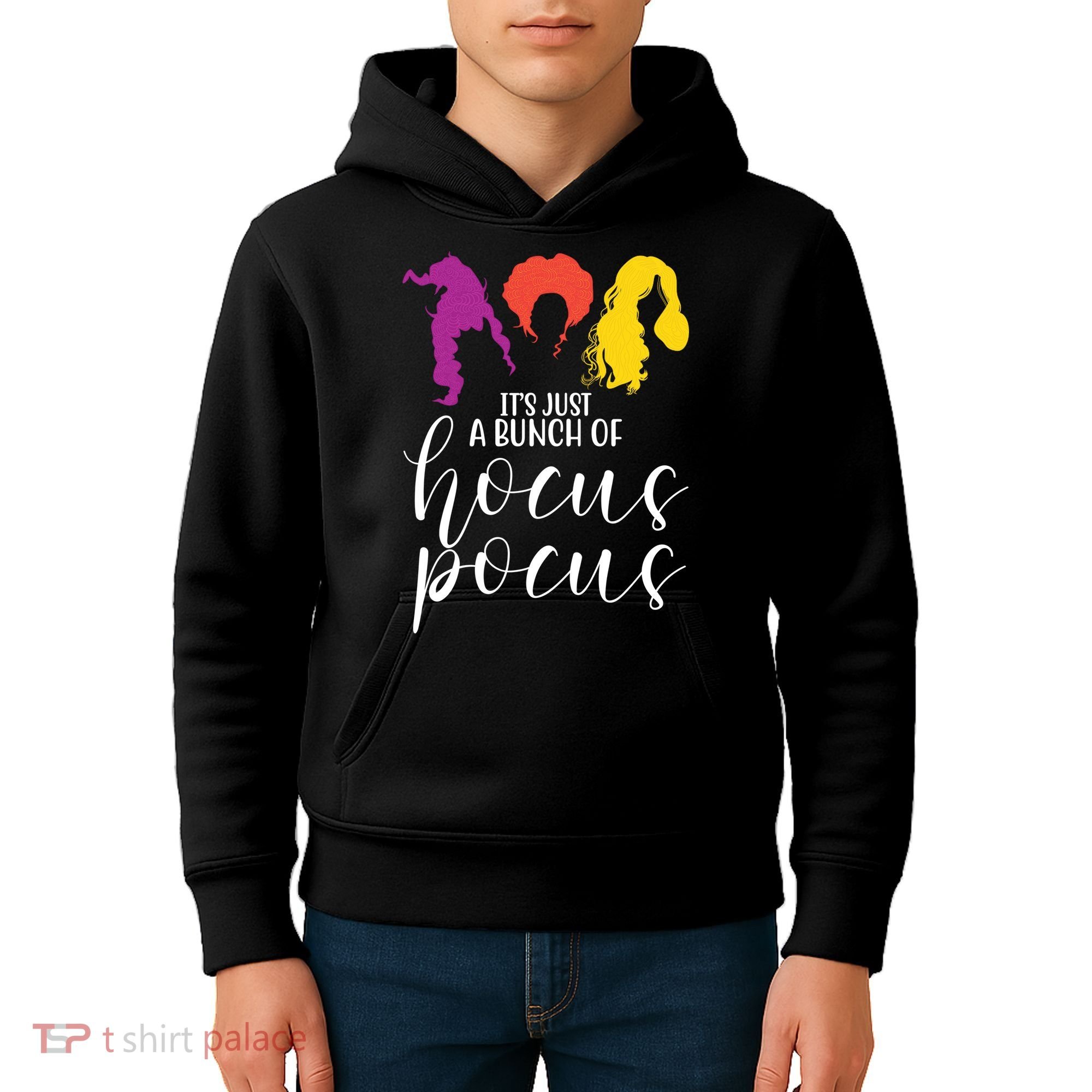 It's Just A Bunch Of Hocus Pocus Witches Kids Hoodie