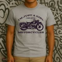 I'm Just A Girl Who Loves Motorcycles T-Shirt thumb 3