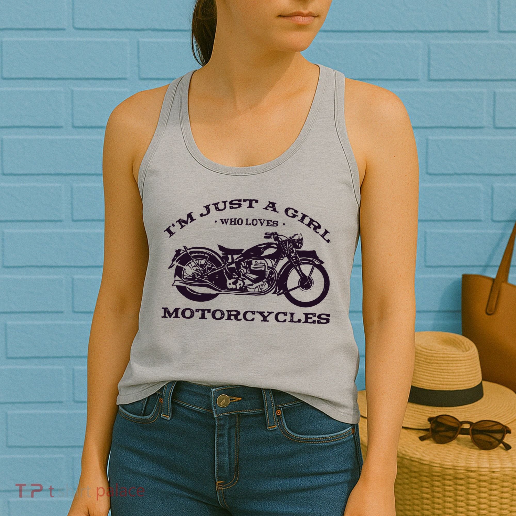 I'm Just A Girl Who Loves Motorcycles Women's Tank Top