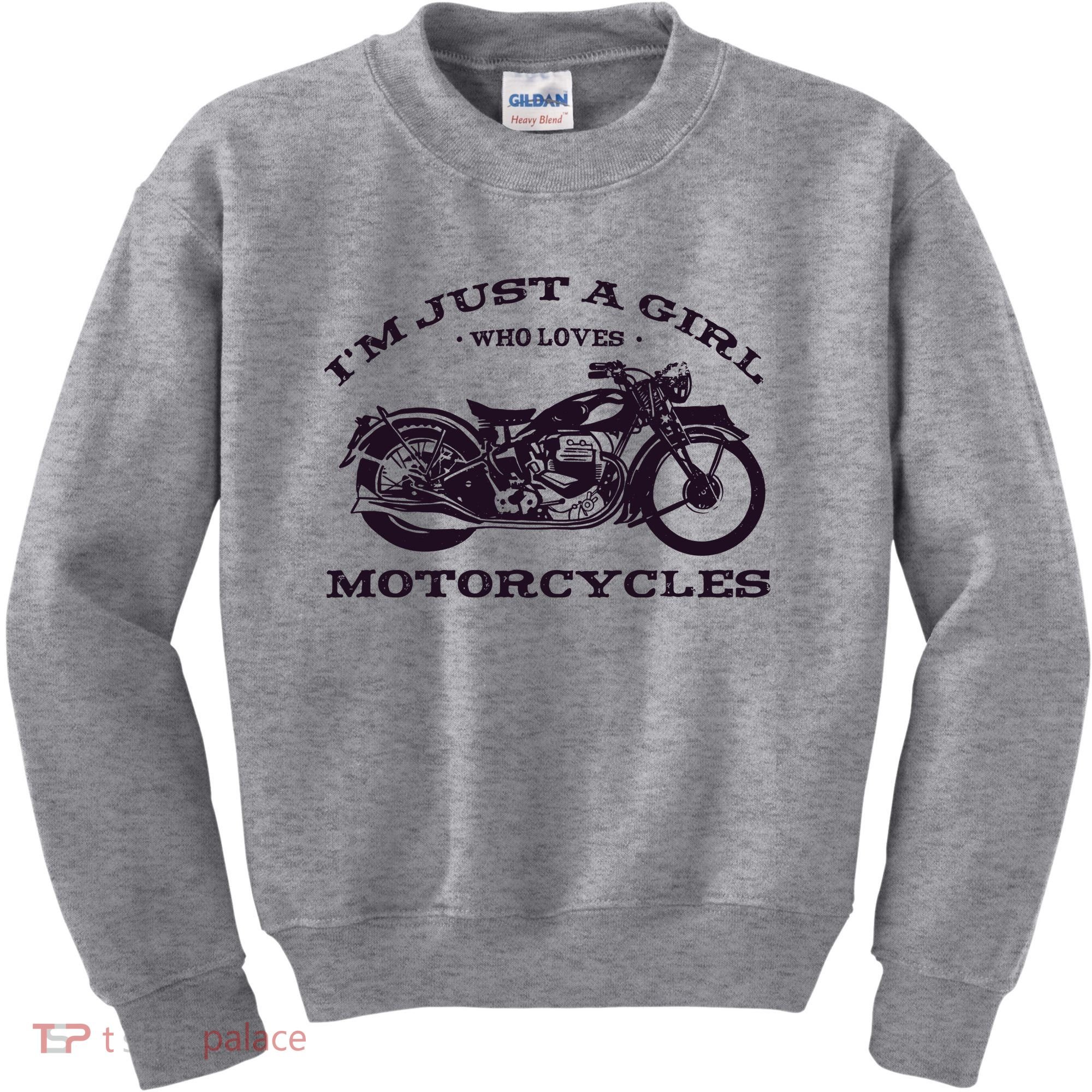 I'm Just A Girl Who Loves Motorcycles Kids Sweatshirt