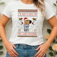 IM Just A Chill Guy Who Likes Christmas My New Character Women's T-Shirt thumb 2