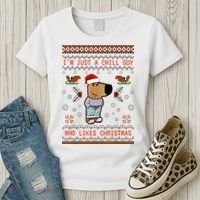 IM Just A Chill Guy Who Likes Christmas My New Character Women's T-Shirt thumb 3