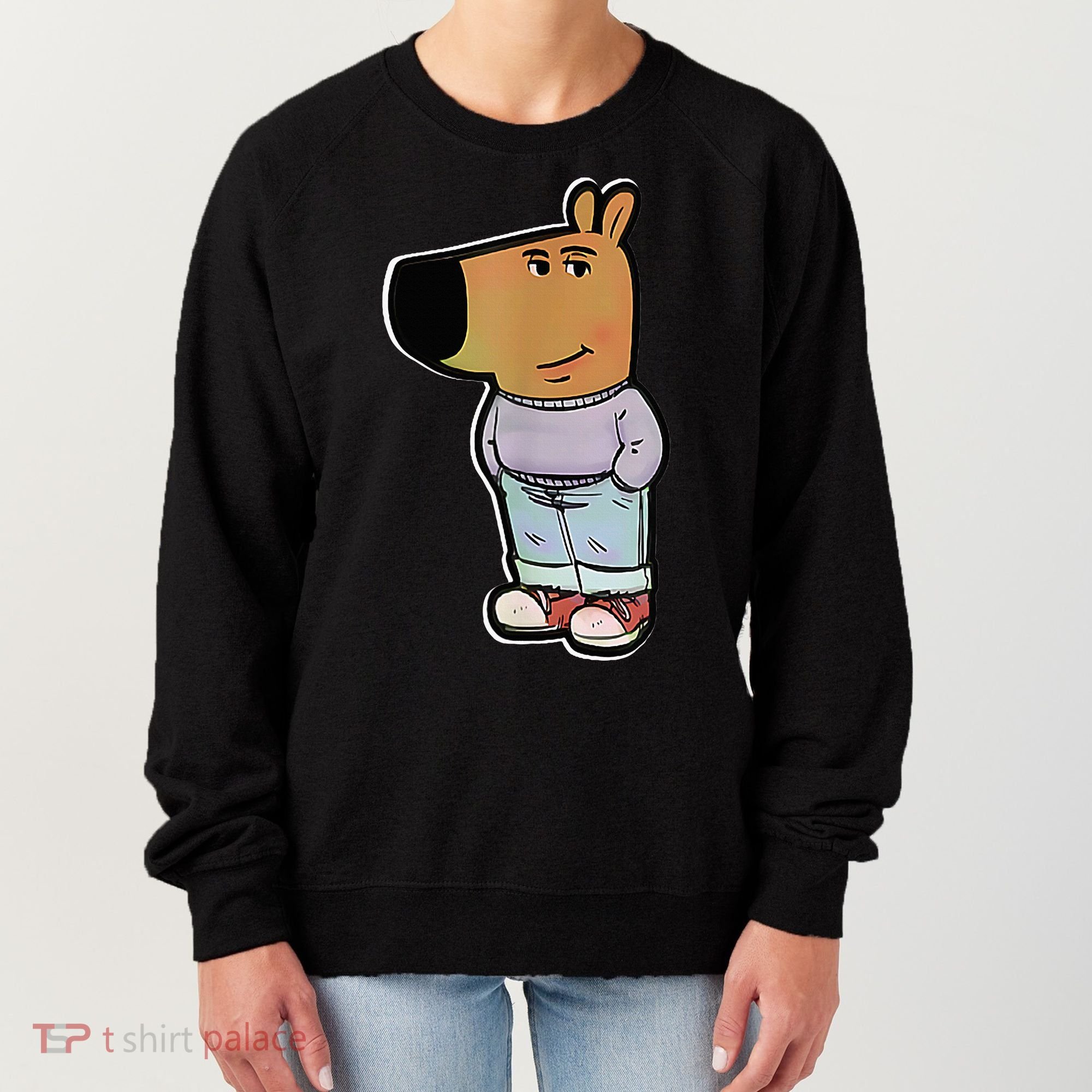 IM Just A Chill Guy Funny Meme Funny Chill Dog Meme Women's Sweatshirt