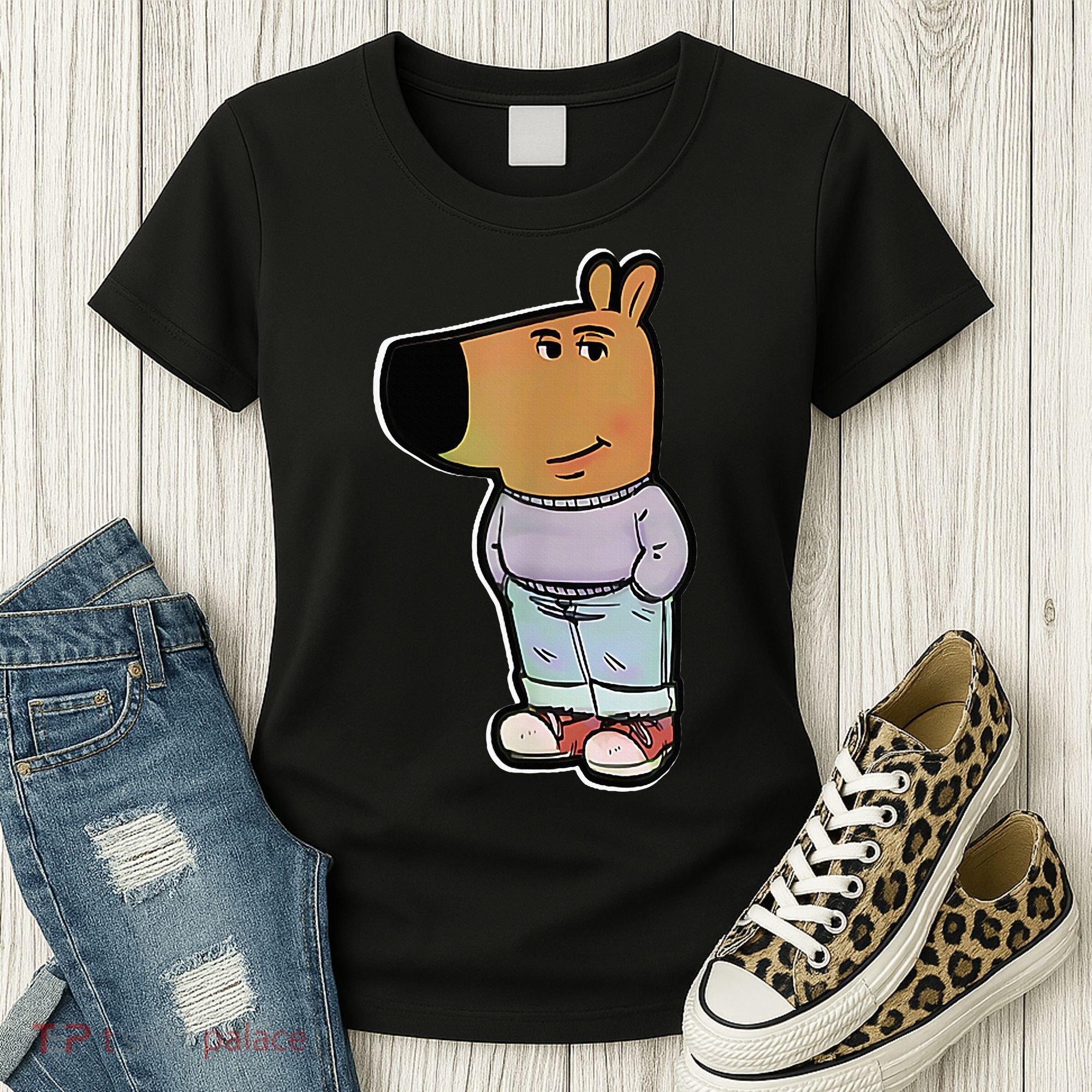 IM Just A Chill Guy Funny Meme Funny Chill Dog Meme Women's T-Shirt