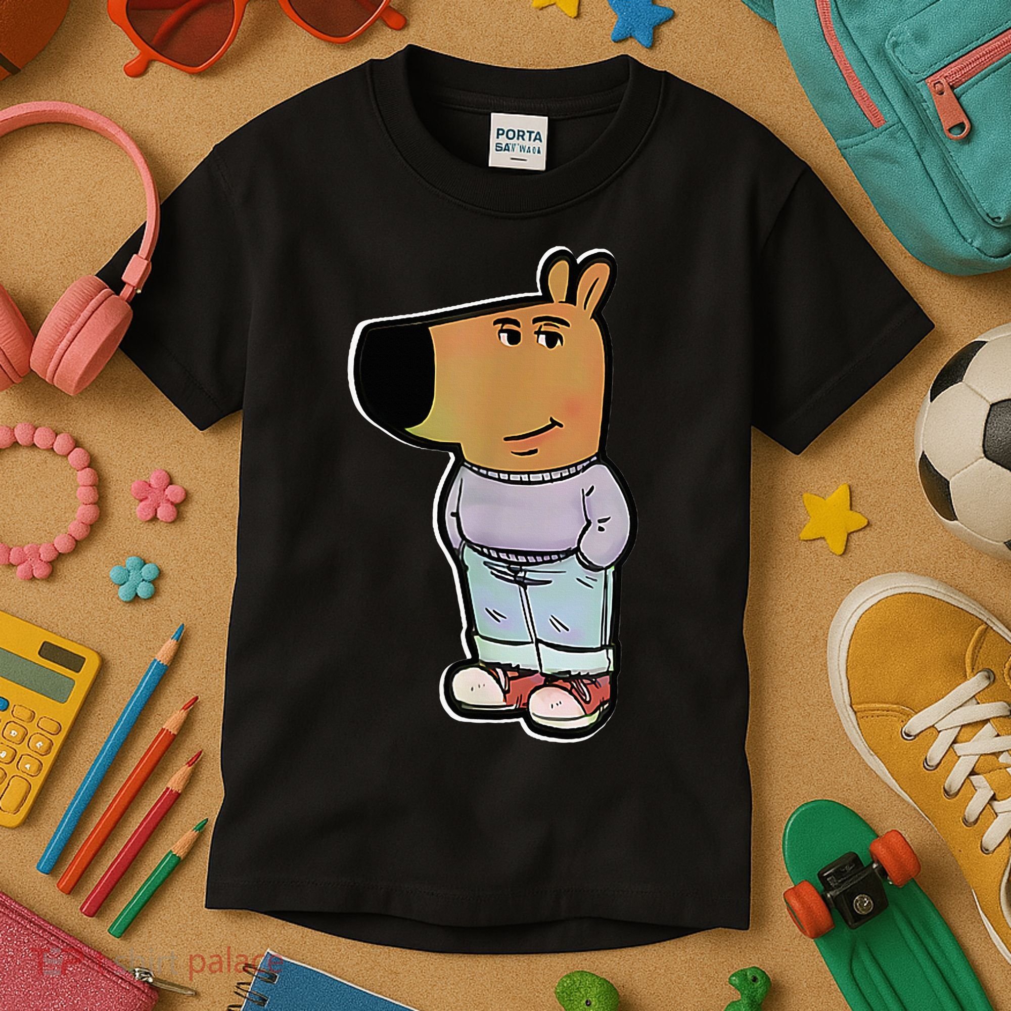 IM Just A Chill Guy Funny Meme Funny Chill Dog Meme Kids T-Shirt