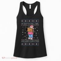 IM Just A Chill Girl Who Likes Christmas Ugly Sweater Women's Tank Top thumb 0