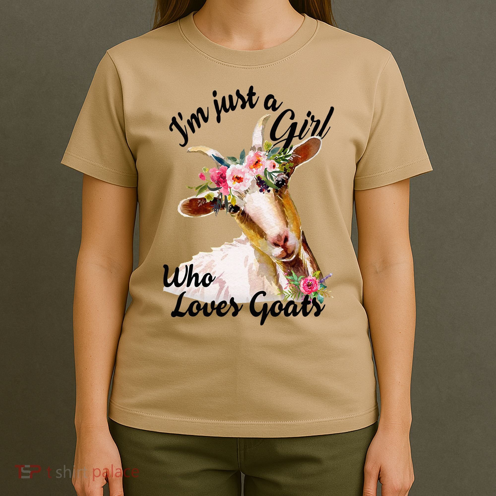 IM Just A Girl Who Loves Goats Cute Goats Lovers Famers T-Shirt