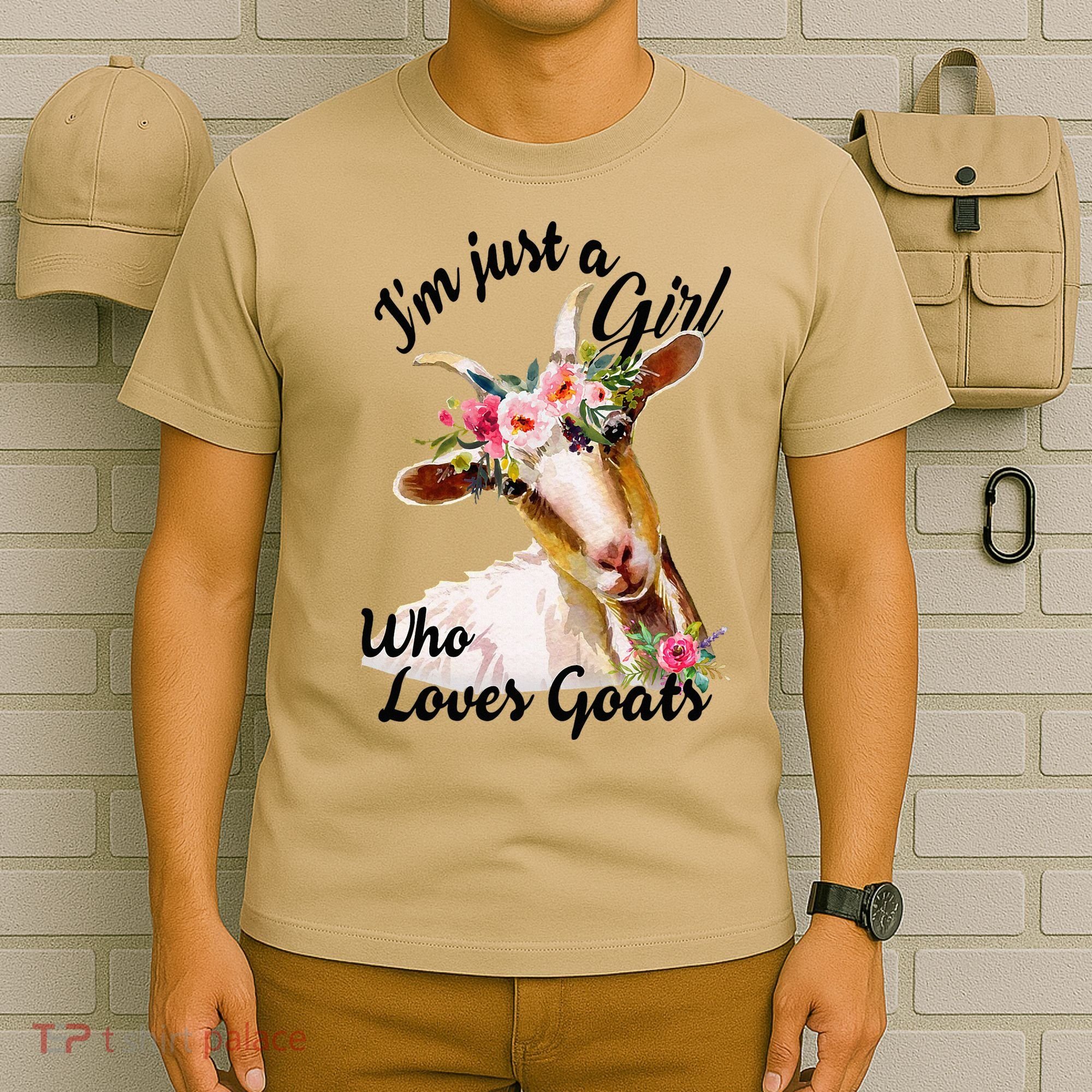 IM Just A Girl Who Loves Goats Cute Goats Lovers Famers T-Shirt