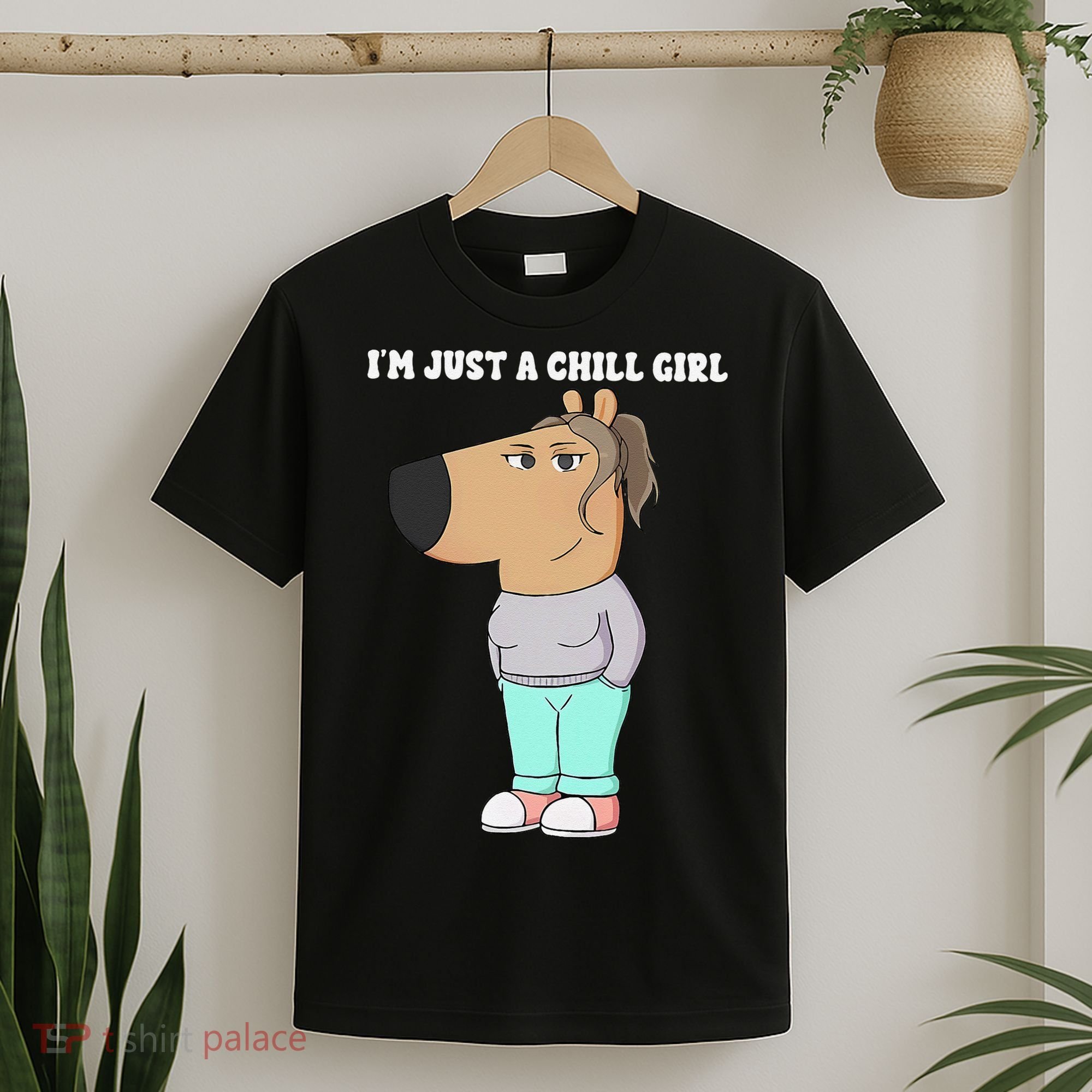 Im Just A Chill Girl Meme Funny Chill Girl Gift T-Shirt
