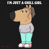 Im Just A Chill Girl Meme Funny Chill Girl Gift Mousepad thumb 1