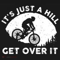 It's Just A Hill Get Over It Funny MTB Mountain Bike Ornament thumb 1