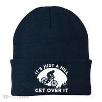 It's Just A Hill Get Over It Funny MTB Mountain Bike Beanie thumb 0