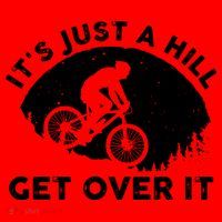 It's Just A Hill Get Over It Funny MTB Mountain Bike Santa Hat thumb 1