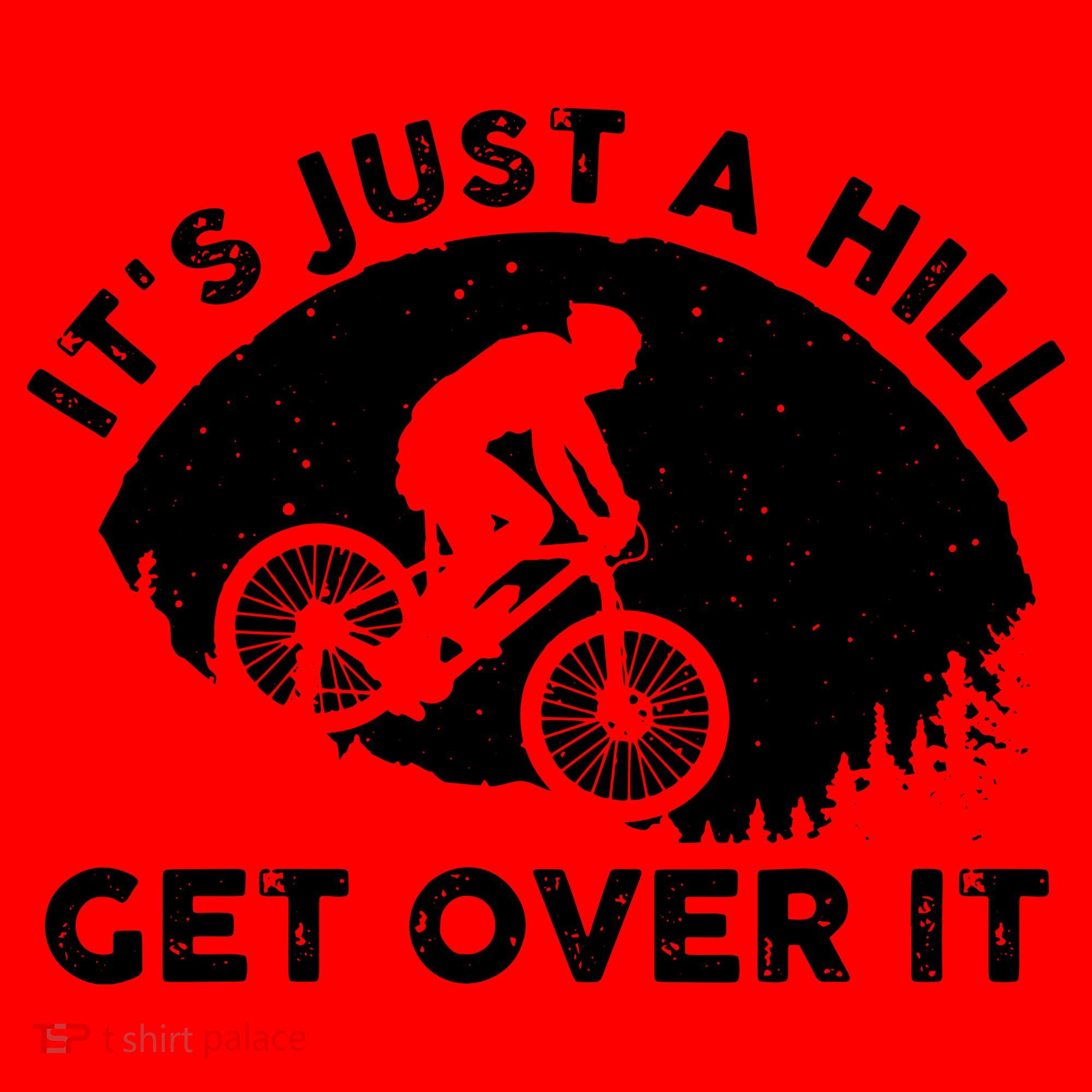 It's Just A Hill Get Over It Funny MTB Mountain Bike Santa Hat