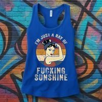 I´m Just A Ray Of Fucking Sunshine Great Gift Rainbow Sarcastic Great Gift Women's Tank Top thumb 3