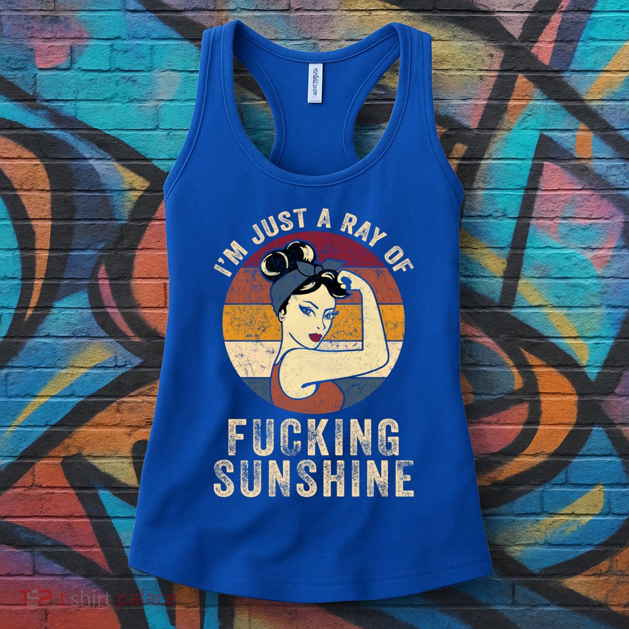 I´m Just A Ray Of Fucking Sunshine Great Gift Rainbow Sarcastic Great Gift Women's Tank Top